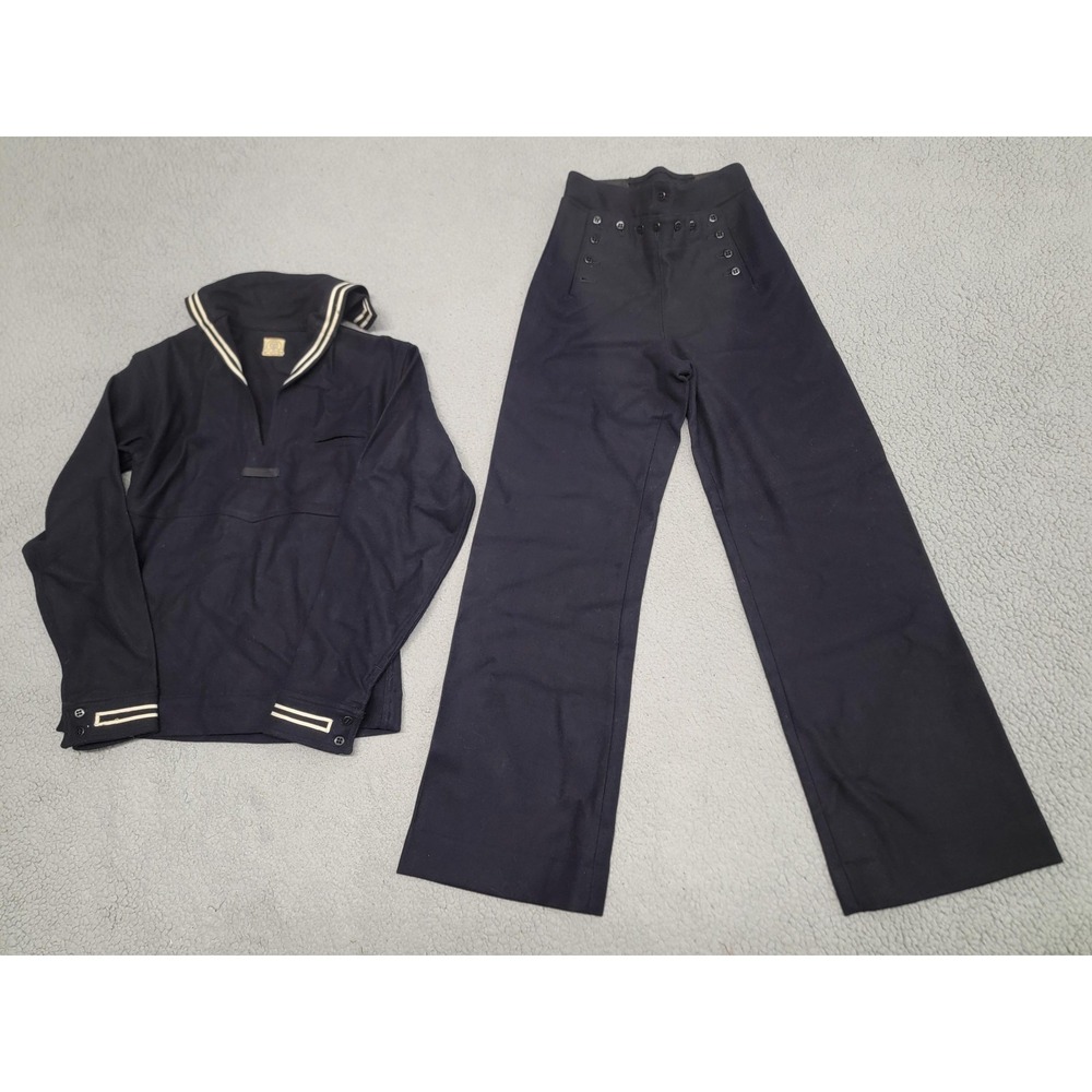 Vintage Sea Explorers BSA Scout Uniform Mens Small Navy Wool Jumper Jacket Pants